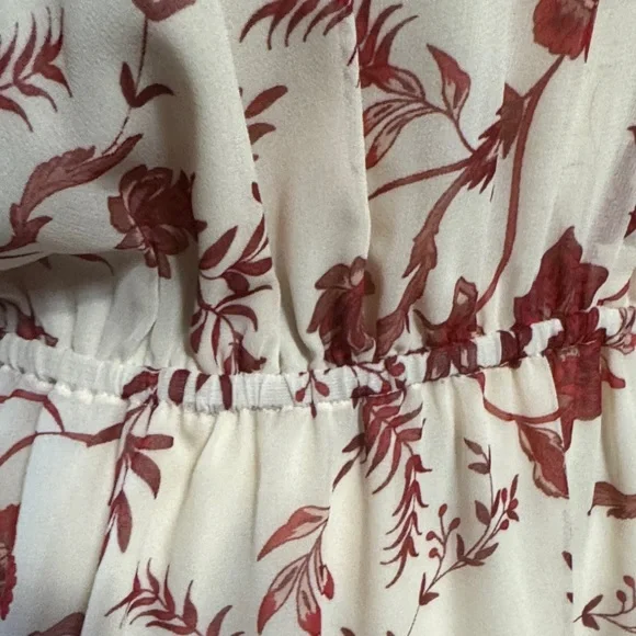 Rebecca Minkoff Floral Ruffle Dress in Red and White Size Large - Picture 13 of 16
